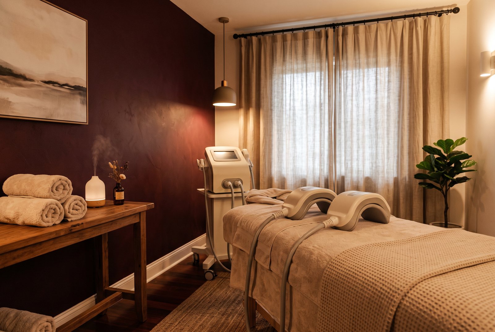 Cabină de remodelare corporală cu aparat profesional și aplicatoare pentru criolipoliză